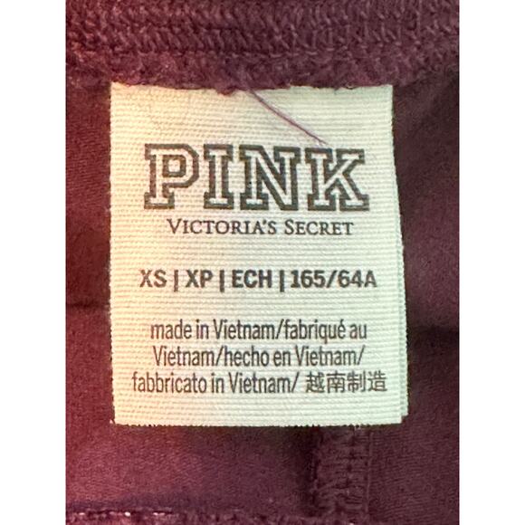 Pink by Victoria Secret burgundy leggings size XS - Picture 3 of 10
